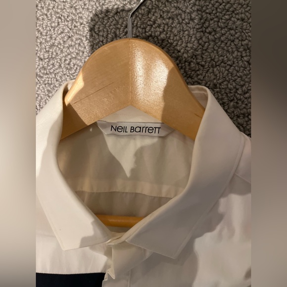 Neil Barrett white dress shirt with black square - Picture 2 of 2